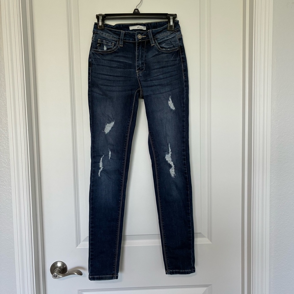 KanCan Blue Skinny Jeans Distressed Modern Fit Women’s 25